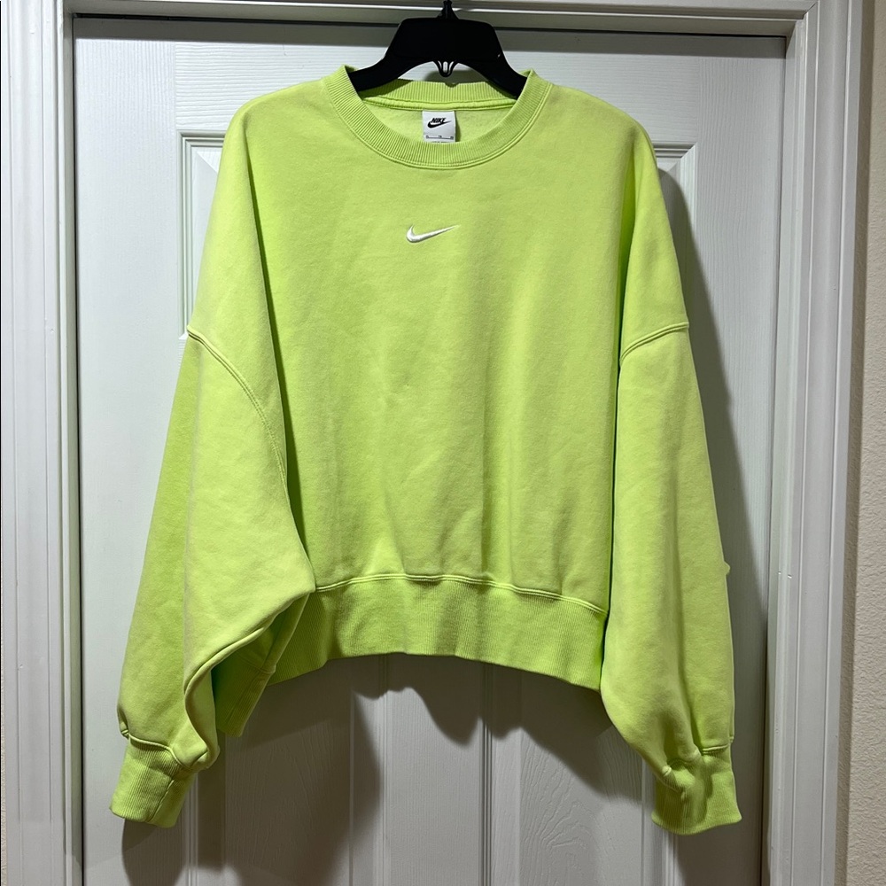 Nike Neon Green Crewneck Sweatshirt. Excellent condition.